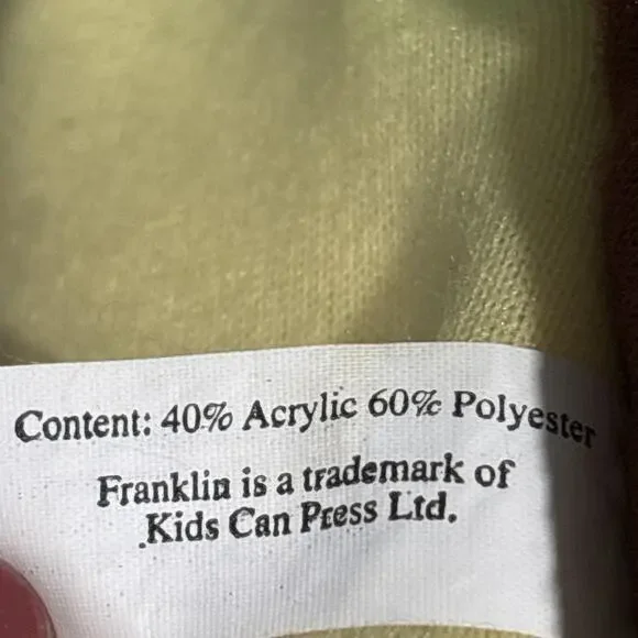 Franklin The Turtle Plush Puppet Doll Stuffed Animal Toy Vintage Hand Puppet 10" - Picture 7 of 10